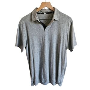 Public Rec Gray Short Sleeve Pima Cotton Go-to Athletic Fit Polo Shirt